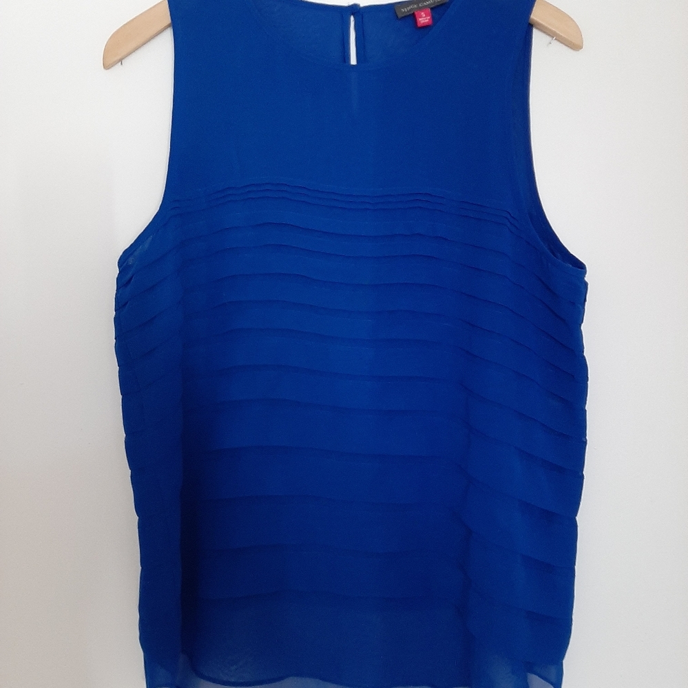 Vince Camuto small blue ladies Sleeveless blouse - Picture 15 of 15